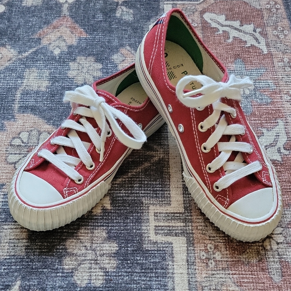 P.F. Flyers Red Canvas Womens 7